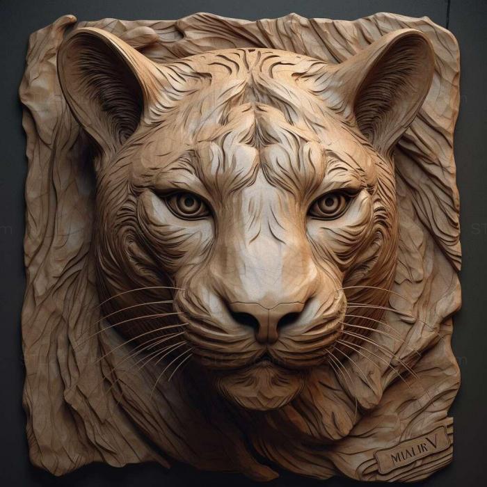 Nature and animals (Puma pumoides 2, NATURE_6470) 3D models for cnc